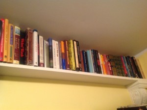 Just some of my research books.